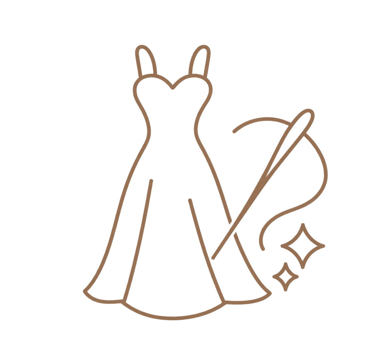 Icon: Brautkleid mit Nadel