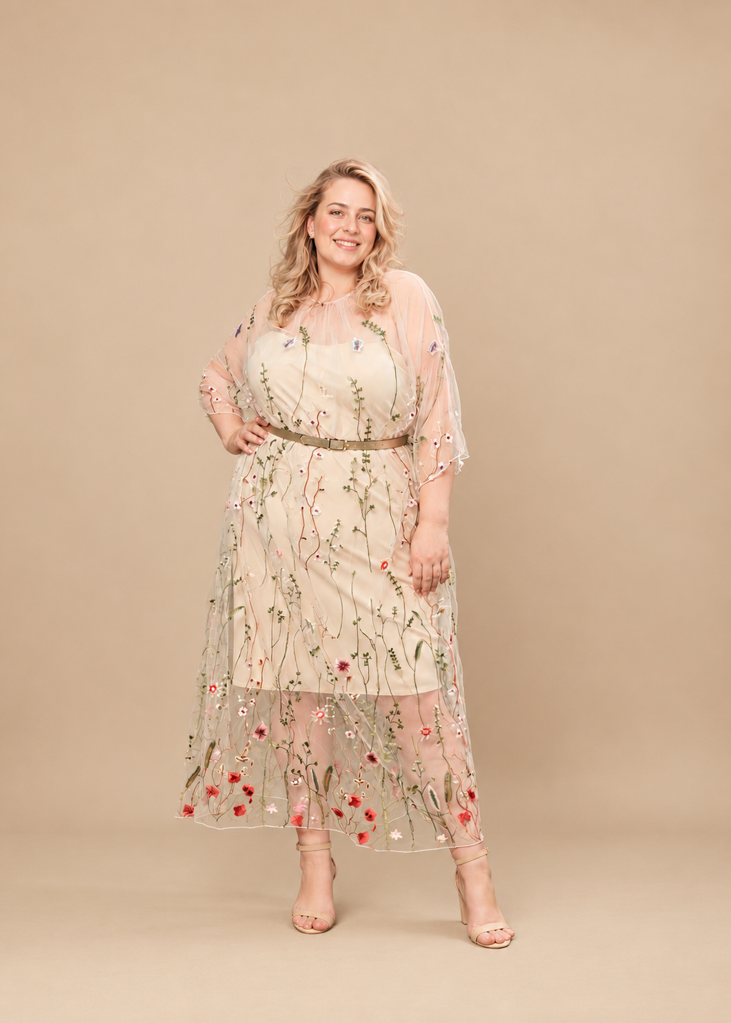 Plus-size dress with floral print – Atelier Jana Paulin Berlin