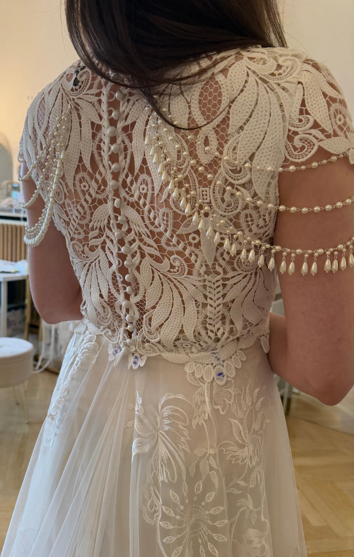 Boho wedding dress with lace back – Atelier Jana Paulin Berlin