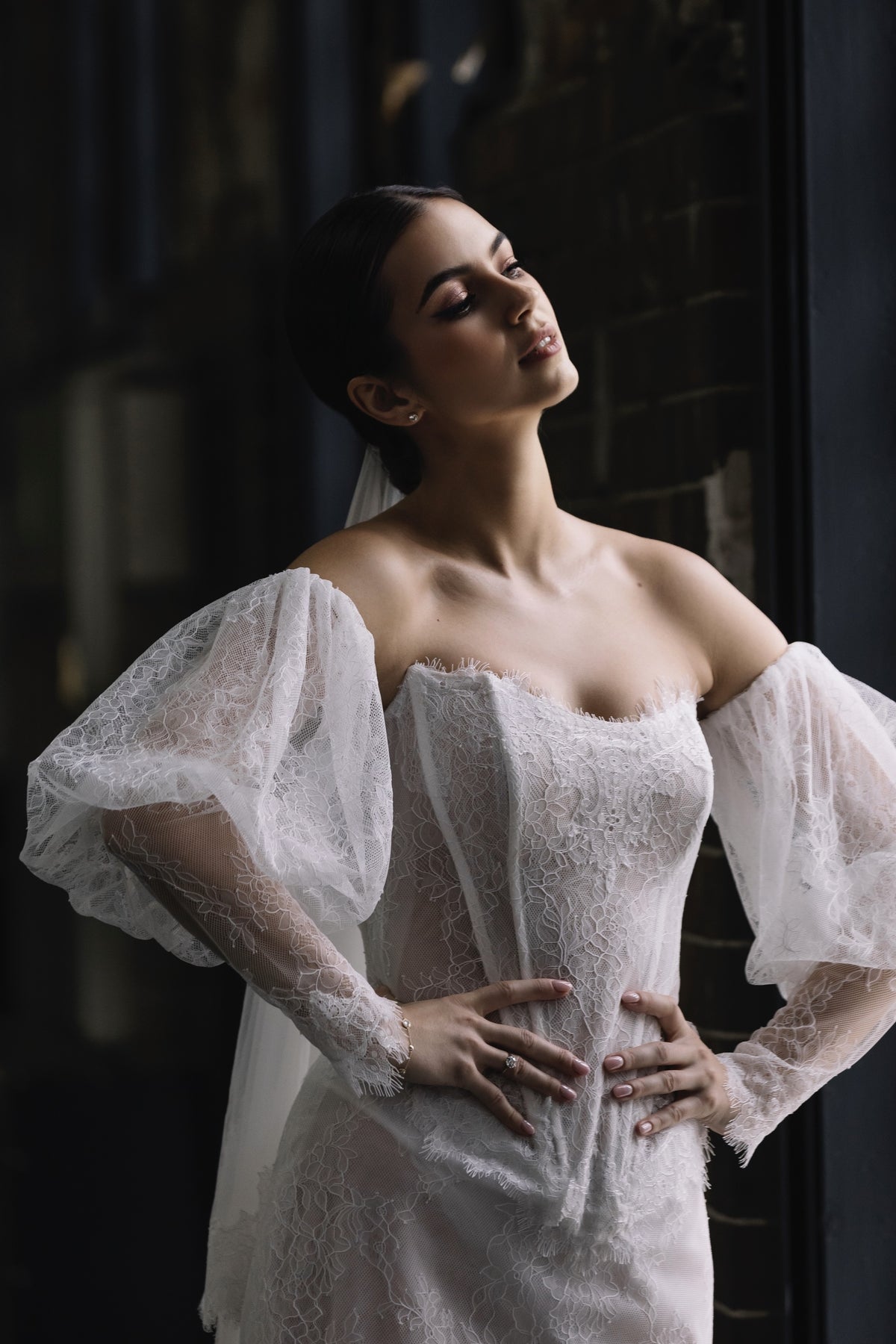 Wedding dress with corset bodice and puff sleeves – Atelier Jana Paulin Berlin