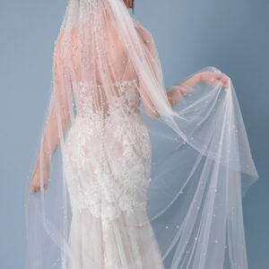 Schleier mit Perlenverlauf Kathedralschleier Ivory Schleier mit Perlenverlauf Kathedralschleier Ivory online kaufen günstig