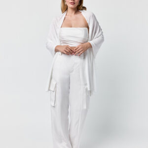 Braut Stola Ivory Wolle